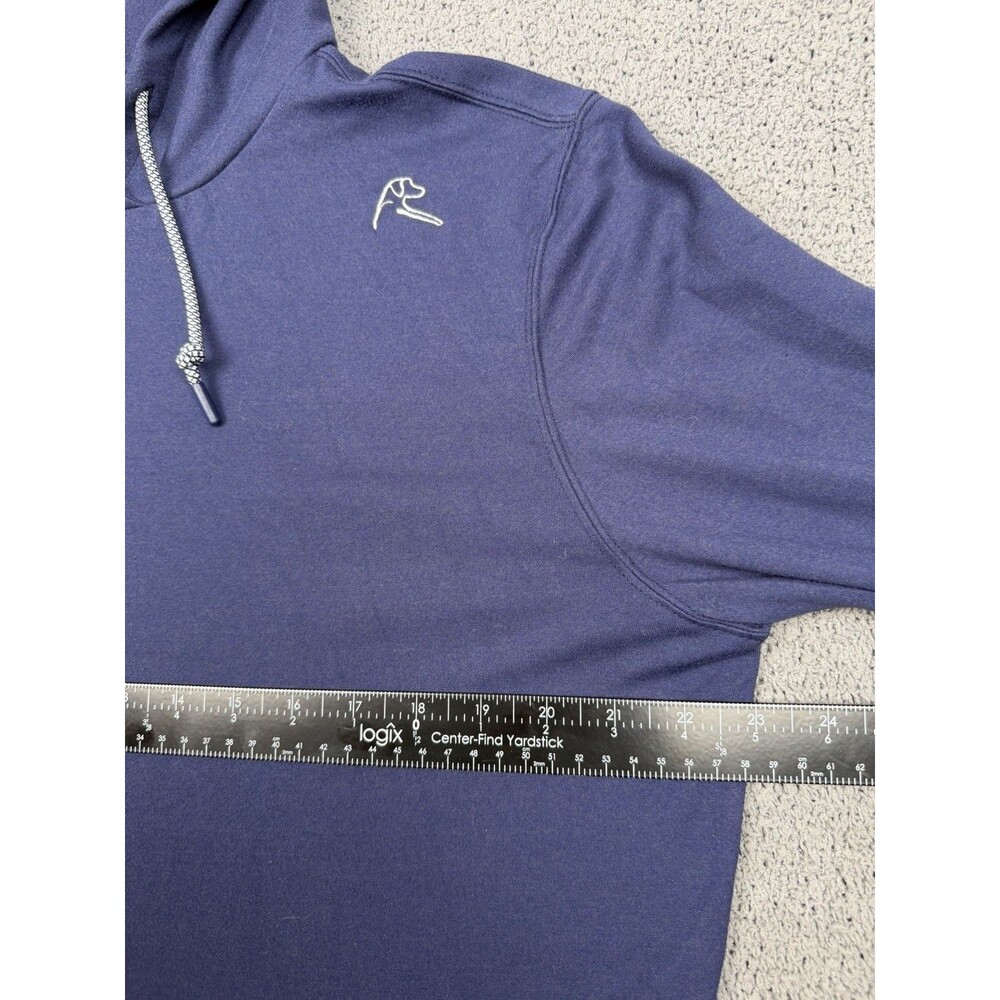 Rhoback Hesi Performance Hoodie Mens M Blue Golf Pullover Stretch Logo - Picture 7 of 8
